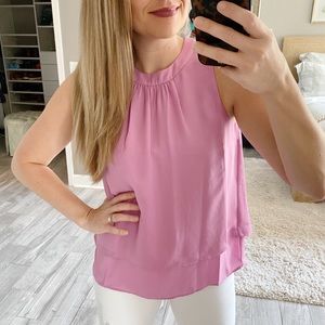 J. Crew Dusty Pink Drapey top in recycled poly Size 4